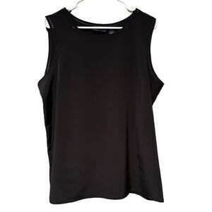 Karen Scott Black Sleeveless Top Size XL